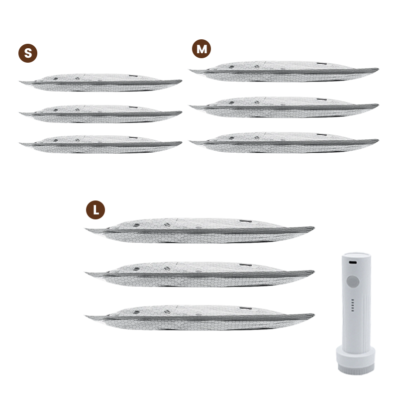 💪🌬️ Vakuuminiai kelioniniai krepšiai ir nešiojamas siurblio rinkinys 👕✨-LT