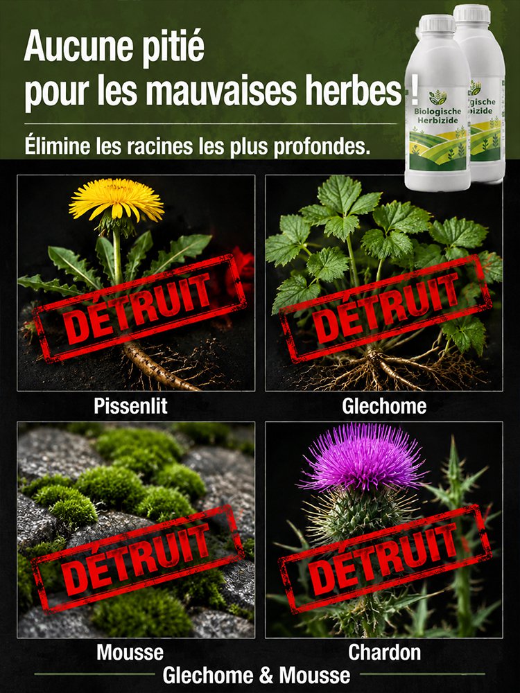 🛡️【1 steklenica zadostuje za 20–30 L vode】🌿 Deluje v 3 urah, izkorenini plevel ✅ Primerno za njive, vrtove in sadovnjake!