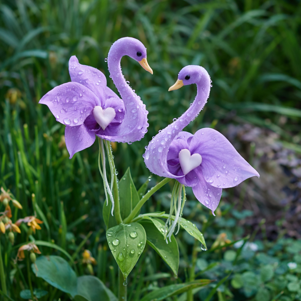🔥 Pavasario išpardavimas -50%! ✨ Žavingi „Purple Swan Blossom“ žiedai – unikalus grožis jūsų sodui-LT