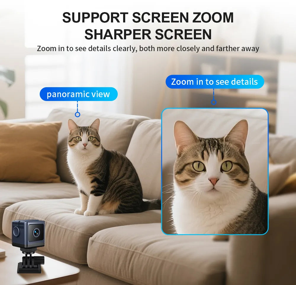 Pametna WiFi varnostna kamera W03 – 1080P HD, nočni vid, zaznavanje gibanja, nizka poraba energije-SI