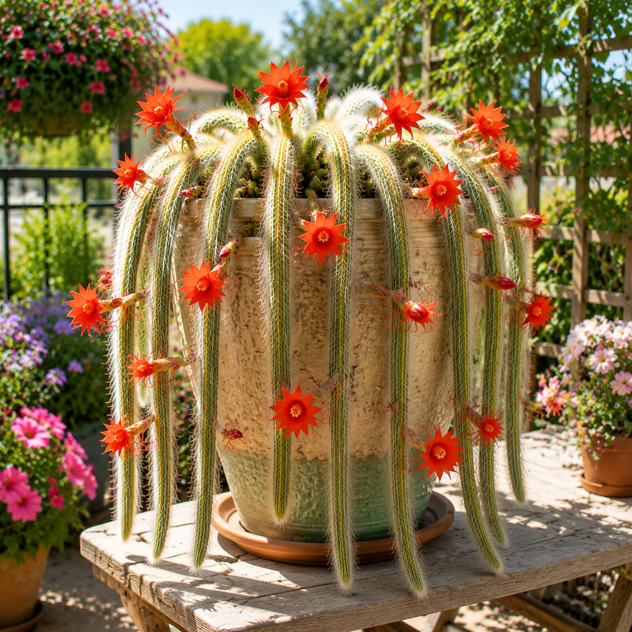 🌵Cactus cola de mono raro: una cascada viviente de belleza suave y esponjosa.-ES