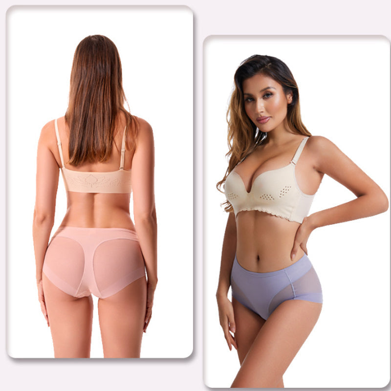 💞 Braguitas moldeadoras de seda Ice con cintura alta👙-ES