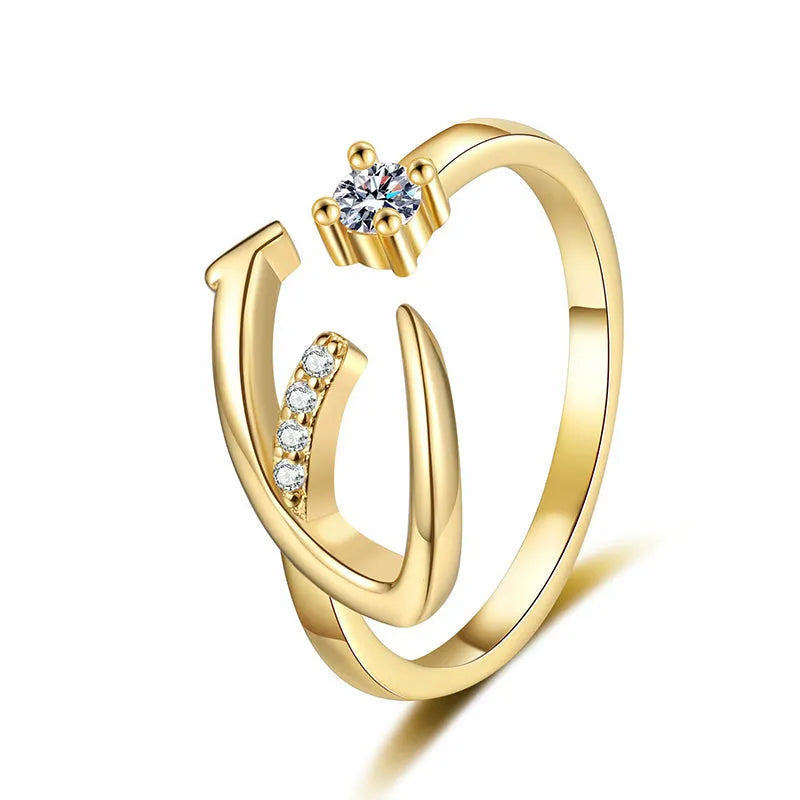 ⏳Vremenski ograničeni popust od 50%⏰Podesivi prsten s inicijalima za žene💍-HR
