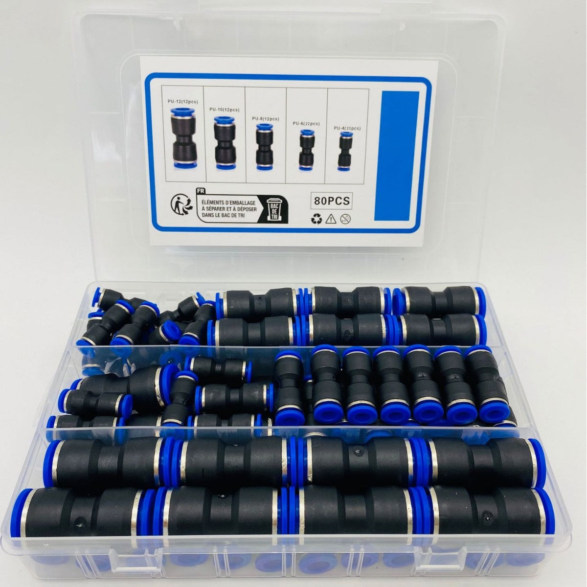 Σετ πνευματικών συνδέσμων για σωλήνες αέρα 1/4 ιντσών με σύνδεση push-to-connect ⚡🔧