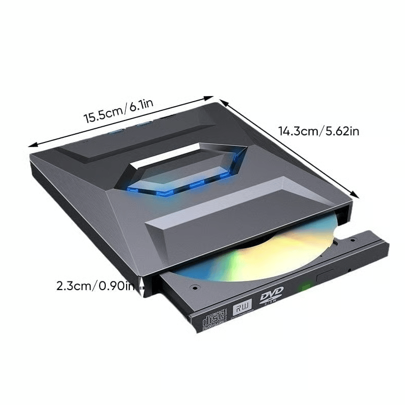 Retro nešiojamojo kompiuterio CD DVD grotuvas USB C 3.0 nešiojamas CD įrašymo įrenginys-LT