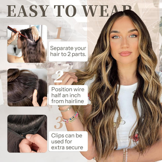 💖 ZDAJ 50 % POPUSTA! 💁 Ženska dolga valovita lasulja z gradientom - naraven videz, nastavljiva kapa, toplotno odporna vlakna za vsakodnevno oblikovanje 🌟📦-SI