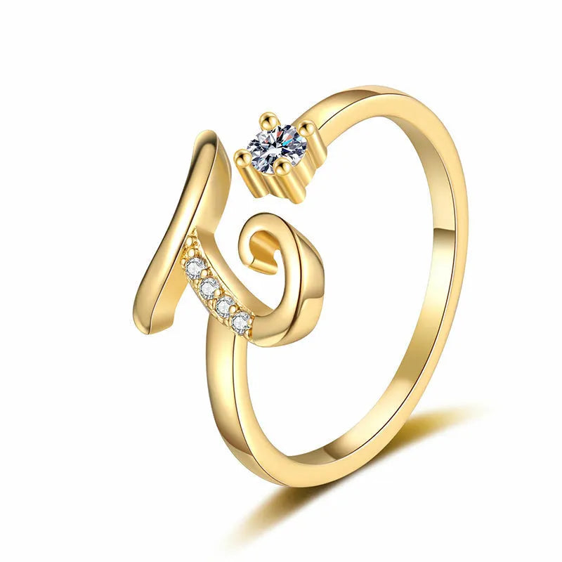 ⏳Vremenski ograničeni popust od 50%⏰Podesivi prsten s inicijalima za žene💍-HR