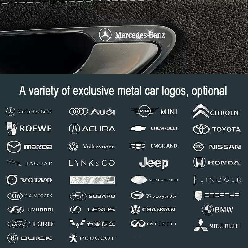 OFERTA CALIENTE🎉50% DE DESCUENTO🎉Pegatinas creativas 3D de aluminio para coche🔥10 piezas🔥-ES