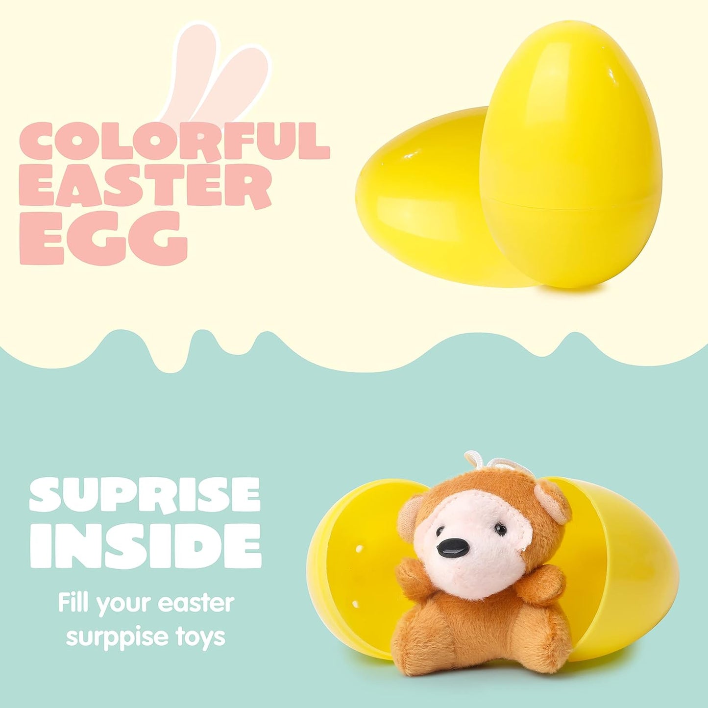 🔥Oferta de Pascua 49% - 24/12 Huevos de Pascua precargados llenos de animales de peluche-ES