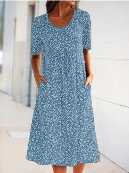 🎁2025 Hot New Year Sale🎁 Vestido casual de mujer con escote en punta (8 colores con bolsillos).