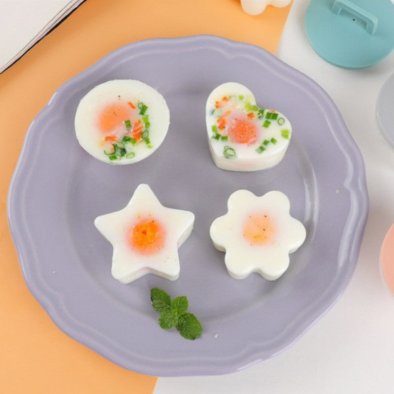 Adorable molde para huevos cocidos🥚🥚 4 piezas/juego con pincel-ES