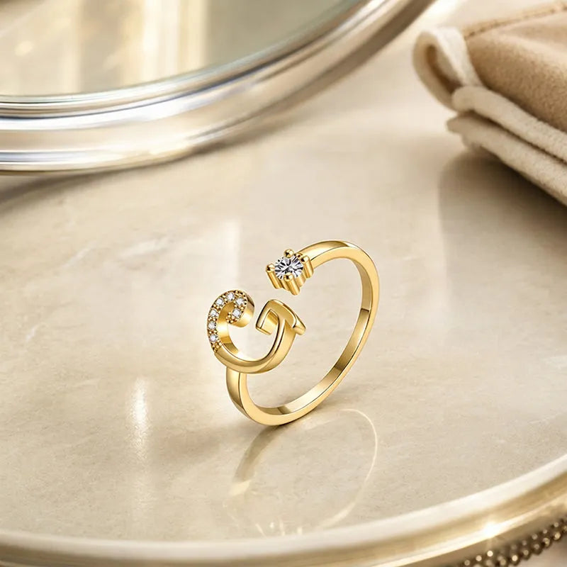⏳Vremenski ograničeni popust od 50%⏰Podesivi prsten s inicijalima za žene💍-HR