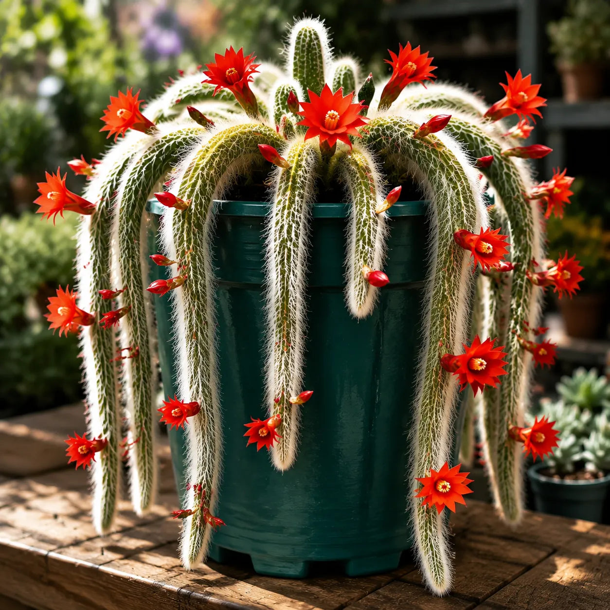 🌵Cactus cola de mono raro: una cascada viviente de belleza suave y esponjosa.-ES