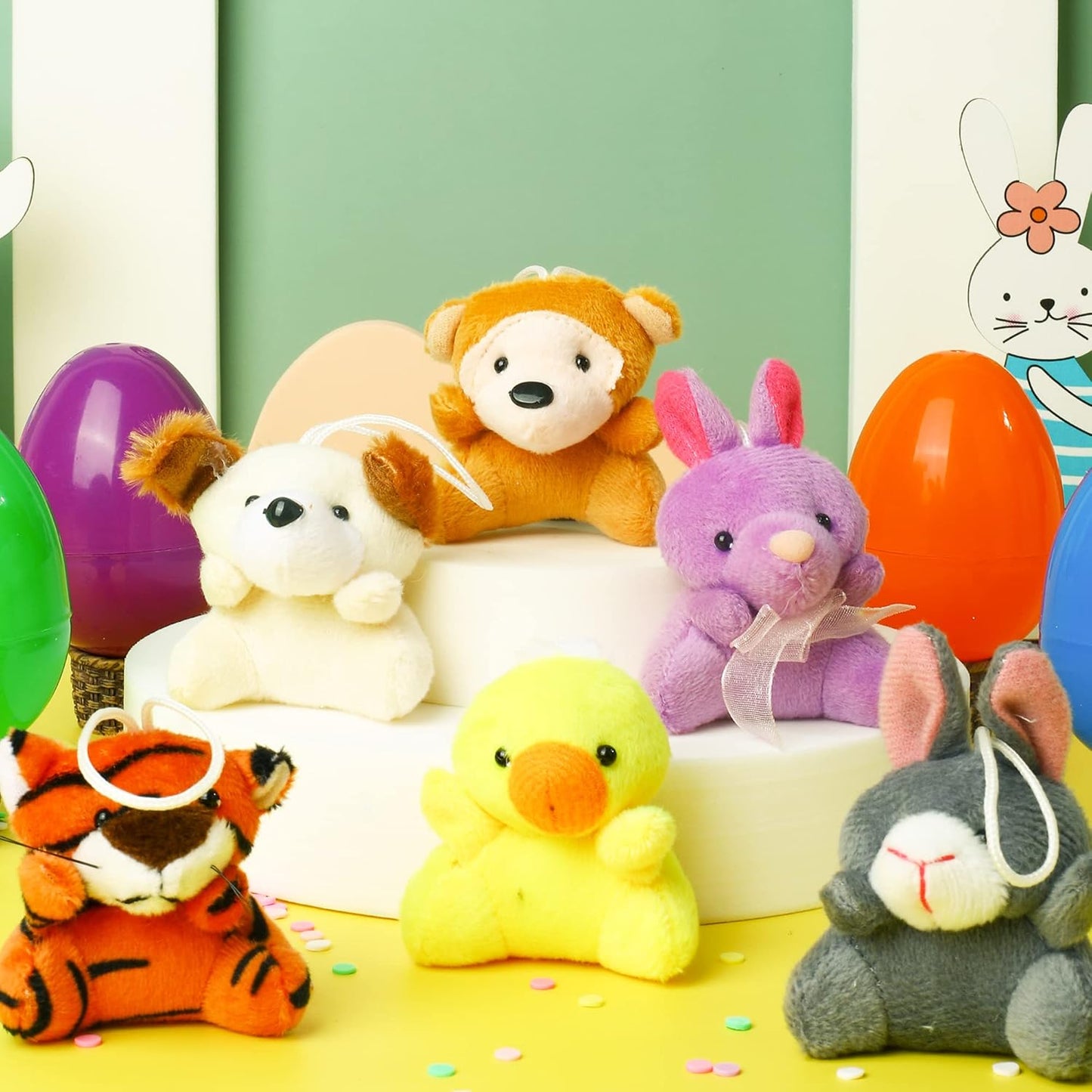 🔥Oferta de Pascua 49% - 24/12 Huevos de Pascua precargados llenos de animales de peluche-ES