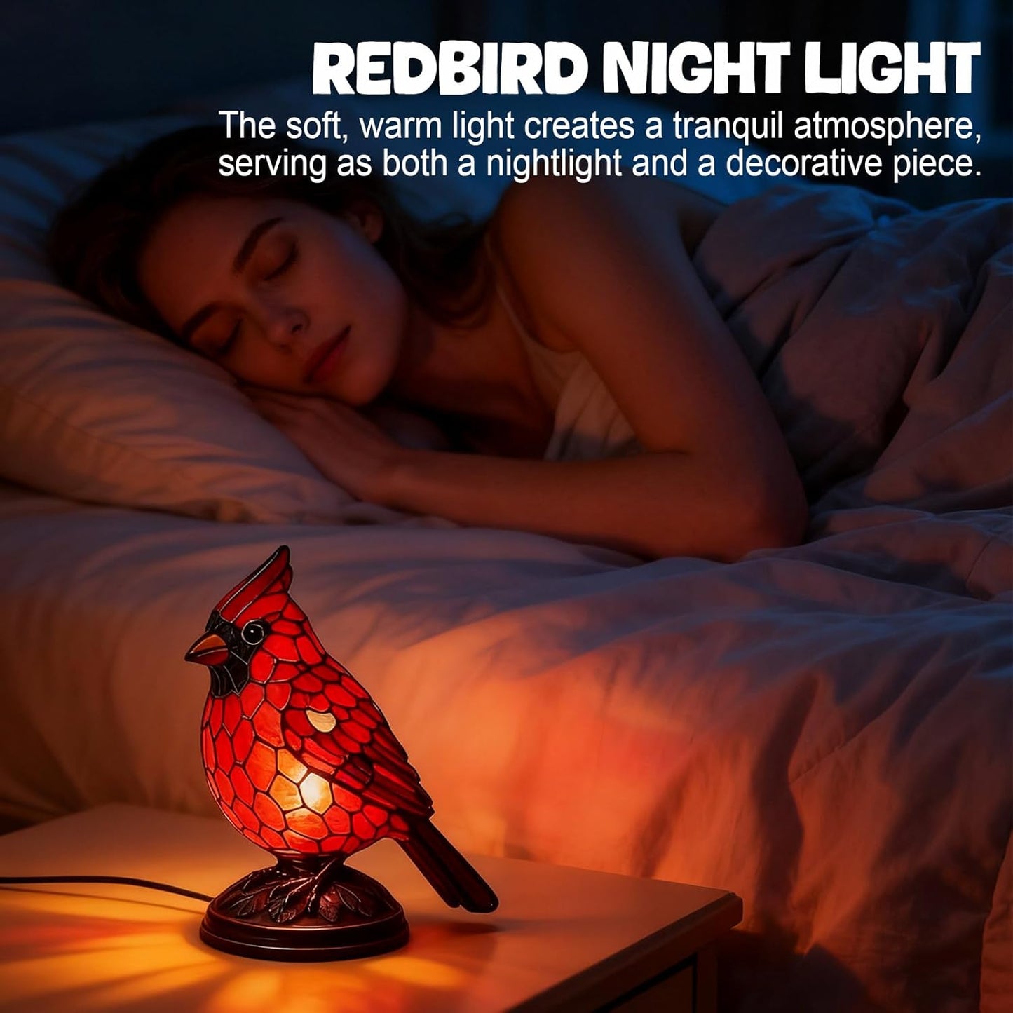 ⏰Último día de rebajas: 49% de descuento🐦Lámpara artesanal con forma de pájaro, líder de culto con traje rojo-ES