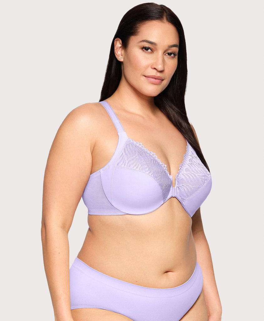 Triumph - (4 kosi) - 💖Modrček z zapenjanjem spredaj in T-izrezom-SI