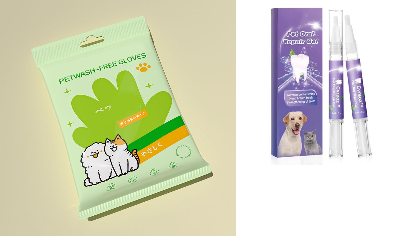 🐶 Γάντια αποσμητικού καθαρισμού κατοικίδιων ζώων χωρίς ξέβγαλμα-GR