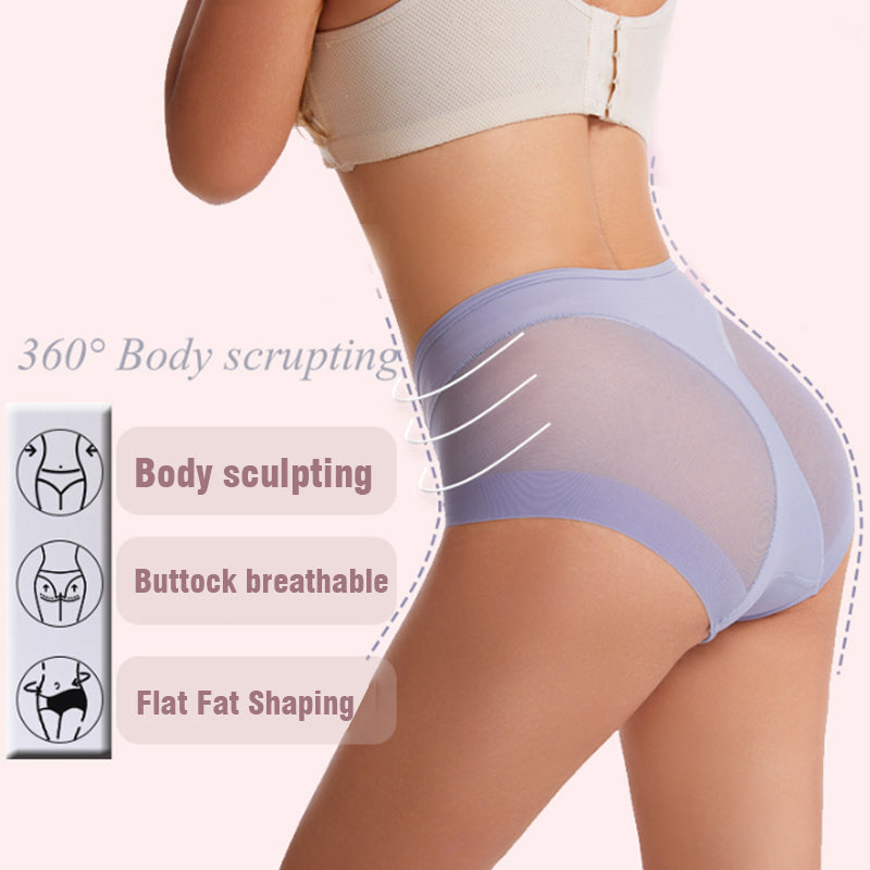 💞 Braguitas moldeadoras de seda Ice con cintura alta👙-ES