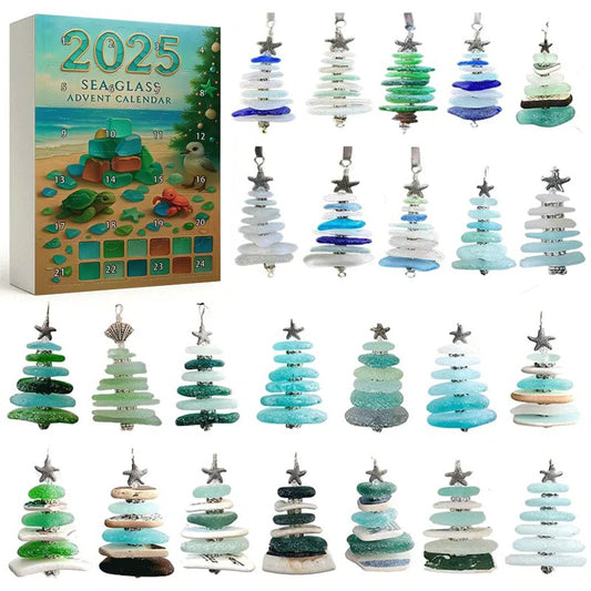 🌊✨Akrilni adventni koledar z učinkom božičnega drevesca 🎄❄️SI