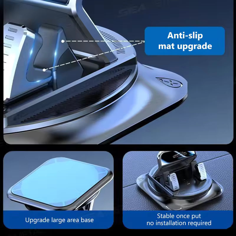 360° besisukantis automobilinis telefono laikiklis, siurbimo mechanizmas visiems telefonams, universalus automobilio laikiklis su apsauga nuo vibracijos-ST