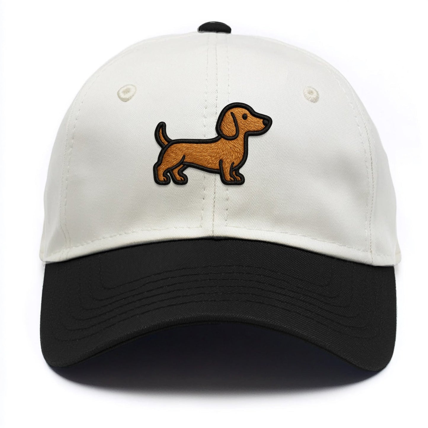 Perro salchicha - Silueta alargada moderna - Gorro bicolor-ES