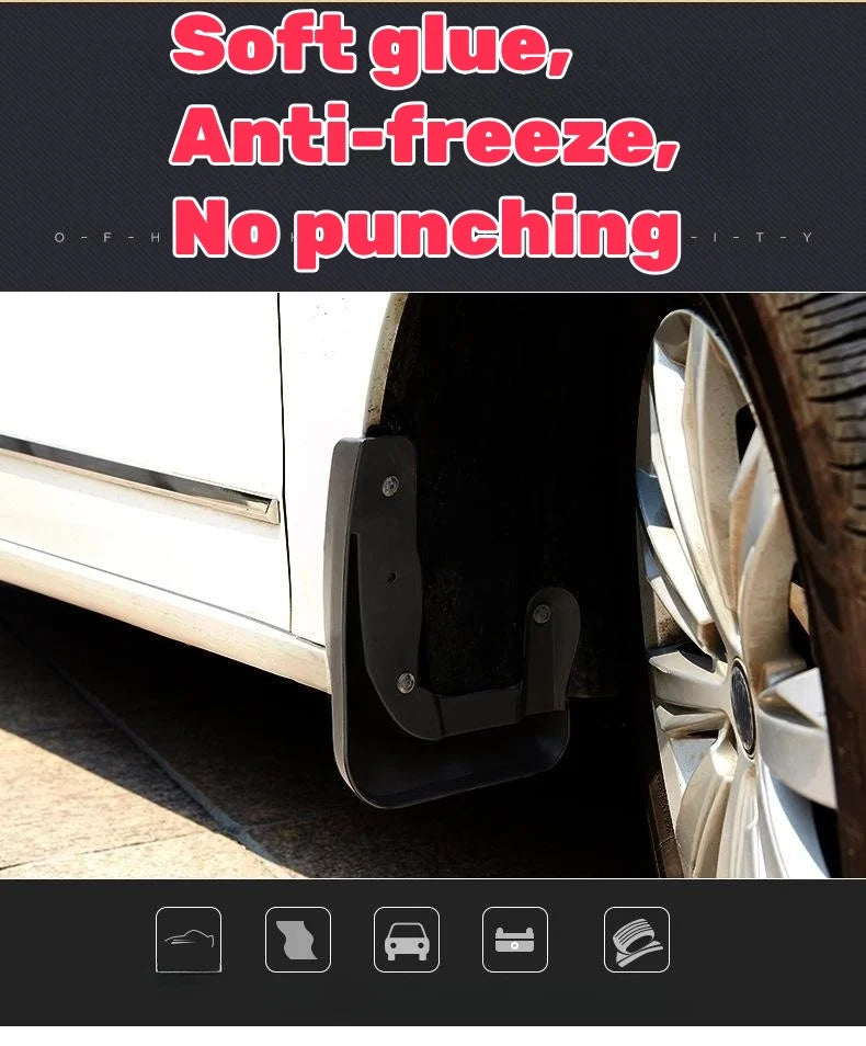 Los guardabarros antichorro de arena protegen eficazmente la pintura de su automóvil (4 piezas)-ES
