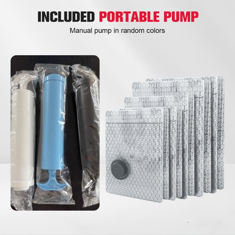 💪🌬️ Vakuuminiai kelioniniai krepšiai ir nešiojamas siurblio rinkinys 👕✨-LT