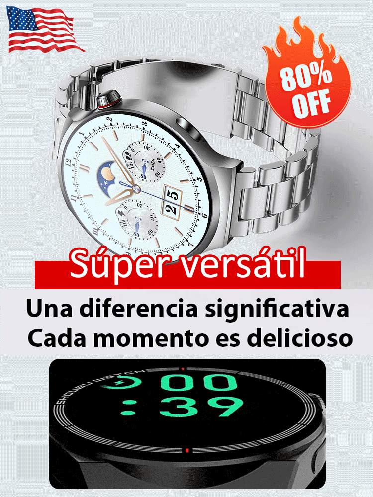 Watch4 Pro Blood Sugar Watch con correa de acero-ES