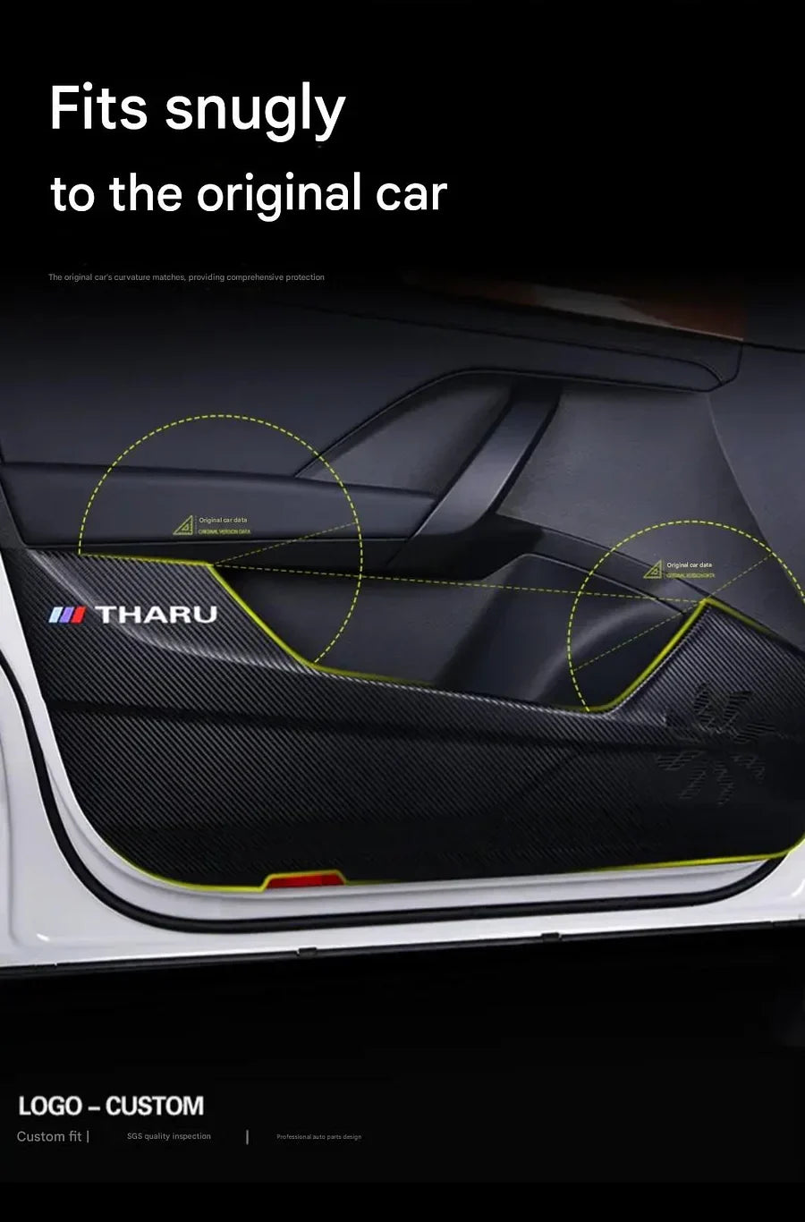 Personaliza almohadillas especiales antipinchazos para puertas de coche, modificación del interior del coche (con logotipo del coche).-ES