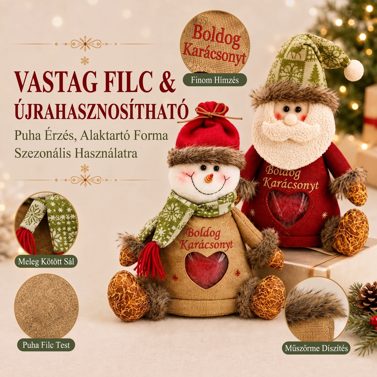 🎄🎁 Paskutinę dieną taikoma 49 % nuolaida! Kalėdiniai dovanų maišeliai su užtrauktukais – šventinis pakavimas 🎅✨-LT