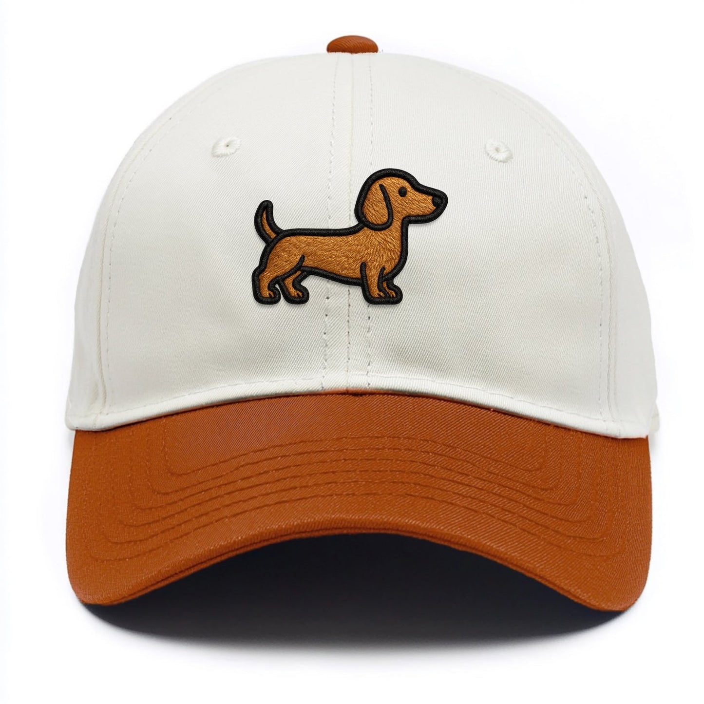 Perro salchicha - Silueta alargada moderna - Gorro bicolor-ES