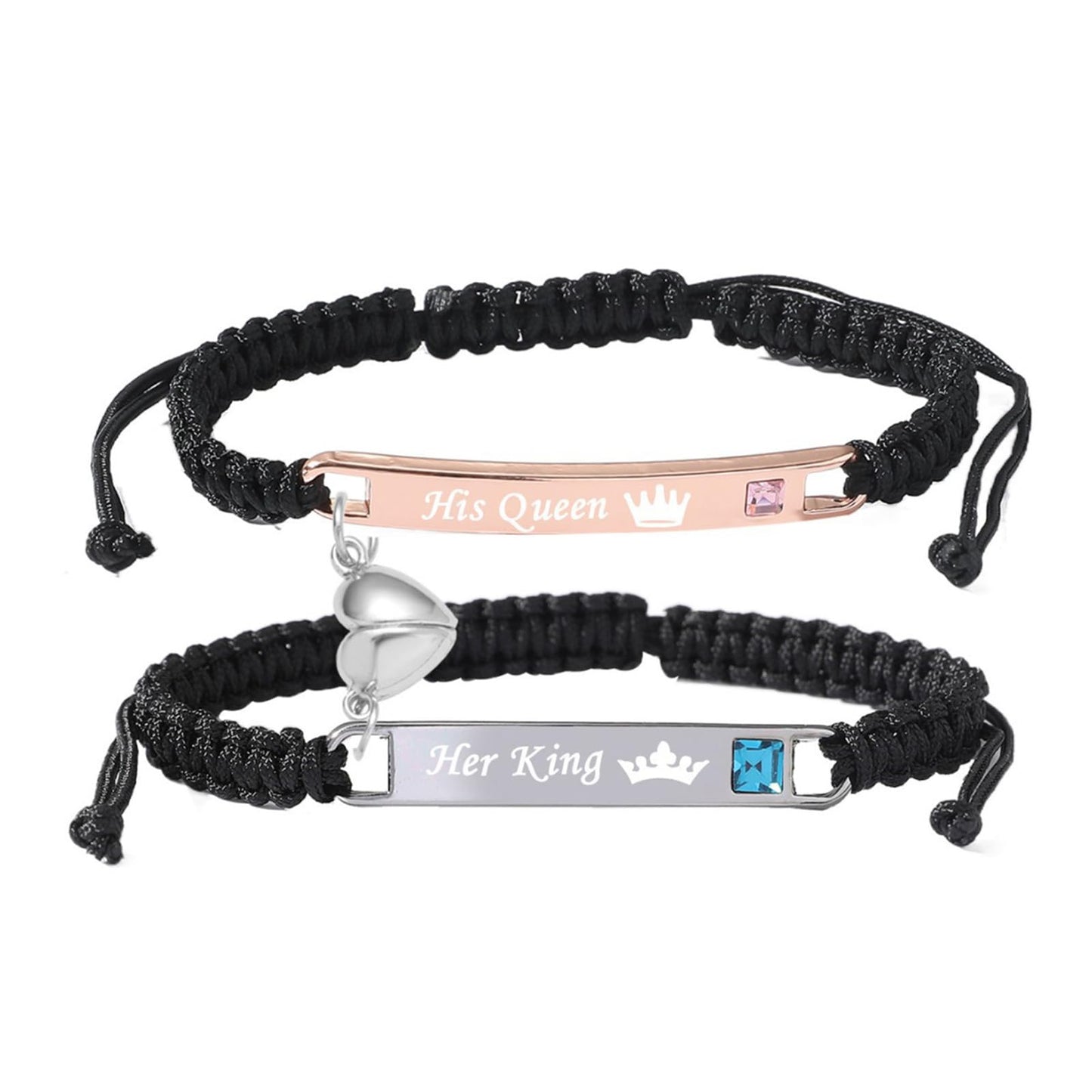 🔥KARŠTAS IŠPARDAVIMAS -50% NUOLAIDA🔥Širdelės formos reguliuojamo pinto apyrankės rinkinys-LT