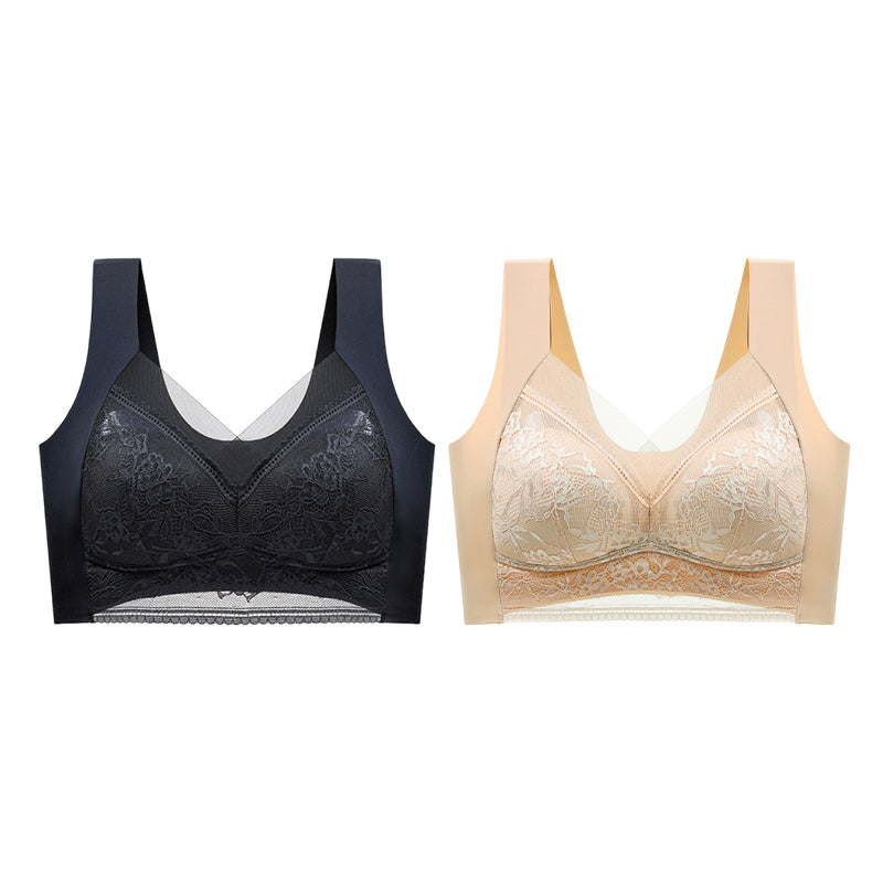 👙 Super patogi ir minkšta moteriška nėriniuota liemenėlė be plieninio žiedo【✨1 + 1 nemokamai】-LT