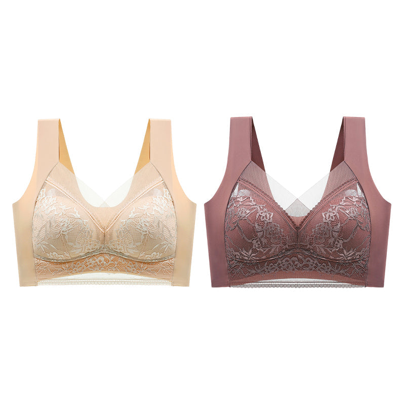 👙 Super patogi ir minkšta moteriška nėriniuota liemenėlė be plieninio žiedo【✨1 + 1 nemokamai】-LT