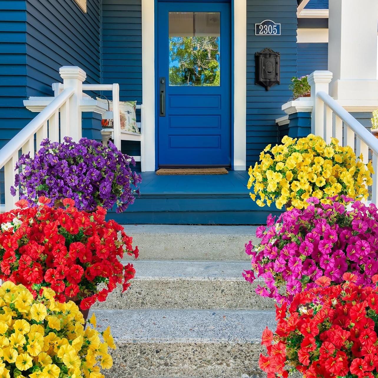 🔥Último día –🔥Flores de petunia artificiales resistentes a la radiación UV-ES