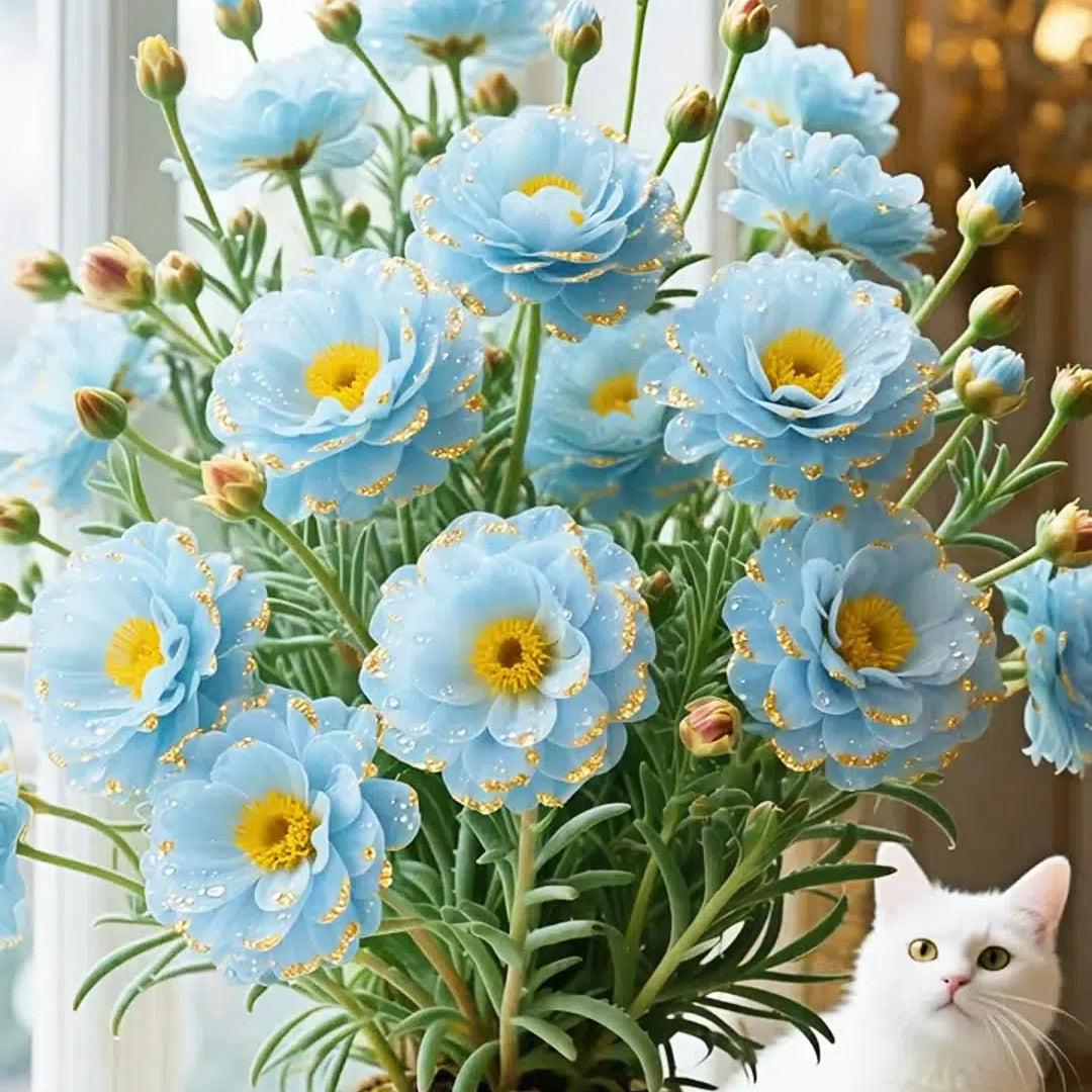 Χρυσή Δαντελένια Πορτουλάκα🌸✨ Υπέροχα διπλά άνθη για αβίαστα καλοκαιρινά χρώματα-GR