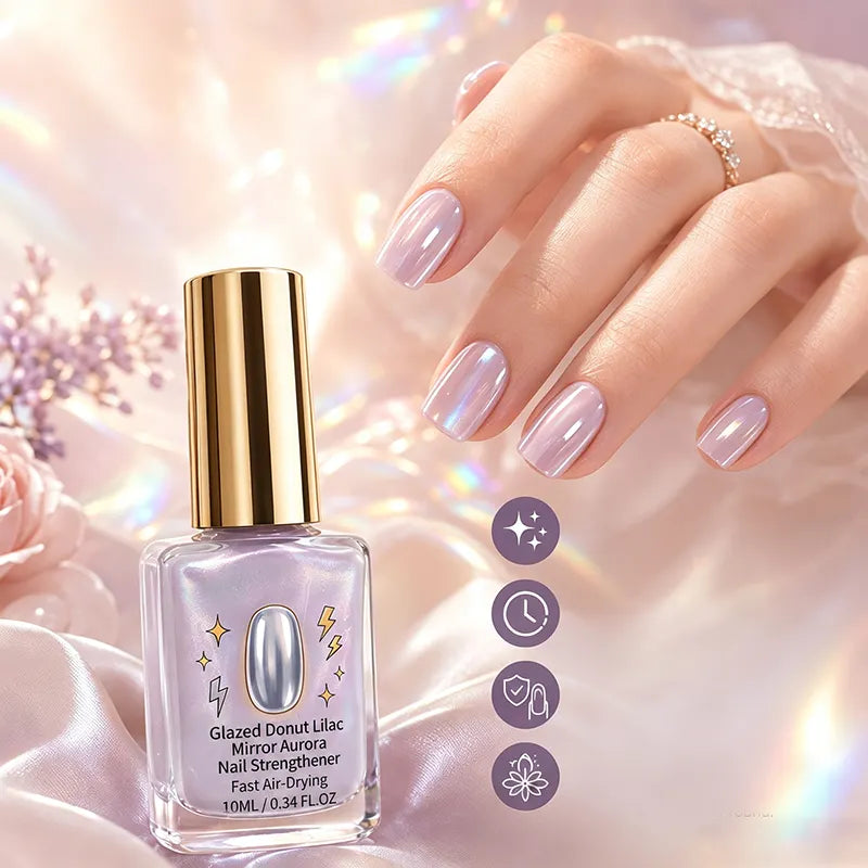 📢📢Kupite 2, dobite 1 gratis!! ⏰Lilac Glossy Mirror Nail Care Balzam za nego nohtov-SI