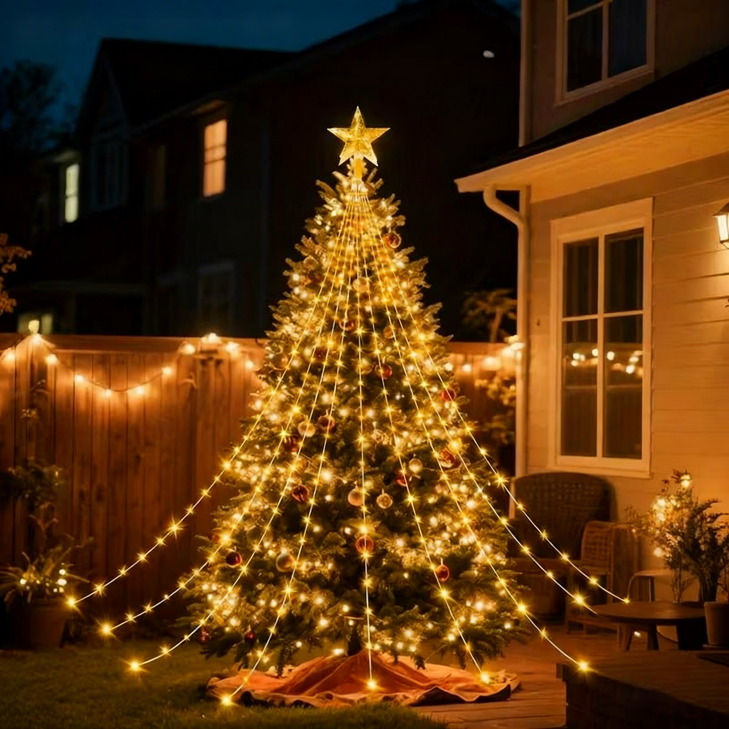 🎁Πρώιμη εορταστική προσφορά 50% ΕΚΠΤΩΣΗ🎄Χριστουγεννιάτικα φώτα Starlight Cascade-GR