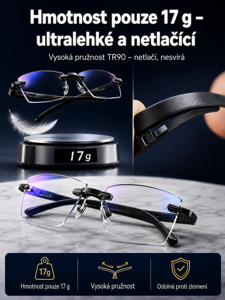 Ultra lehké diamantové bezerámové brýle-SK