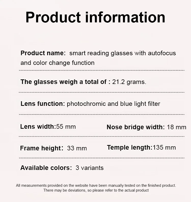 [Dizainerių bendrai sukurta] „Gypsophila Smart Zoom“ ir spalvą keičiantys skaitymo akiniai-LT