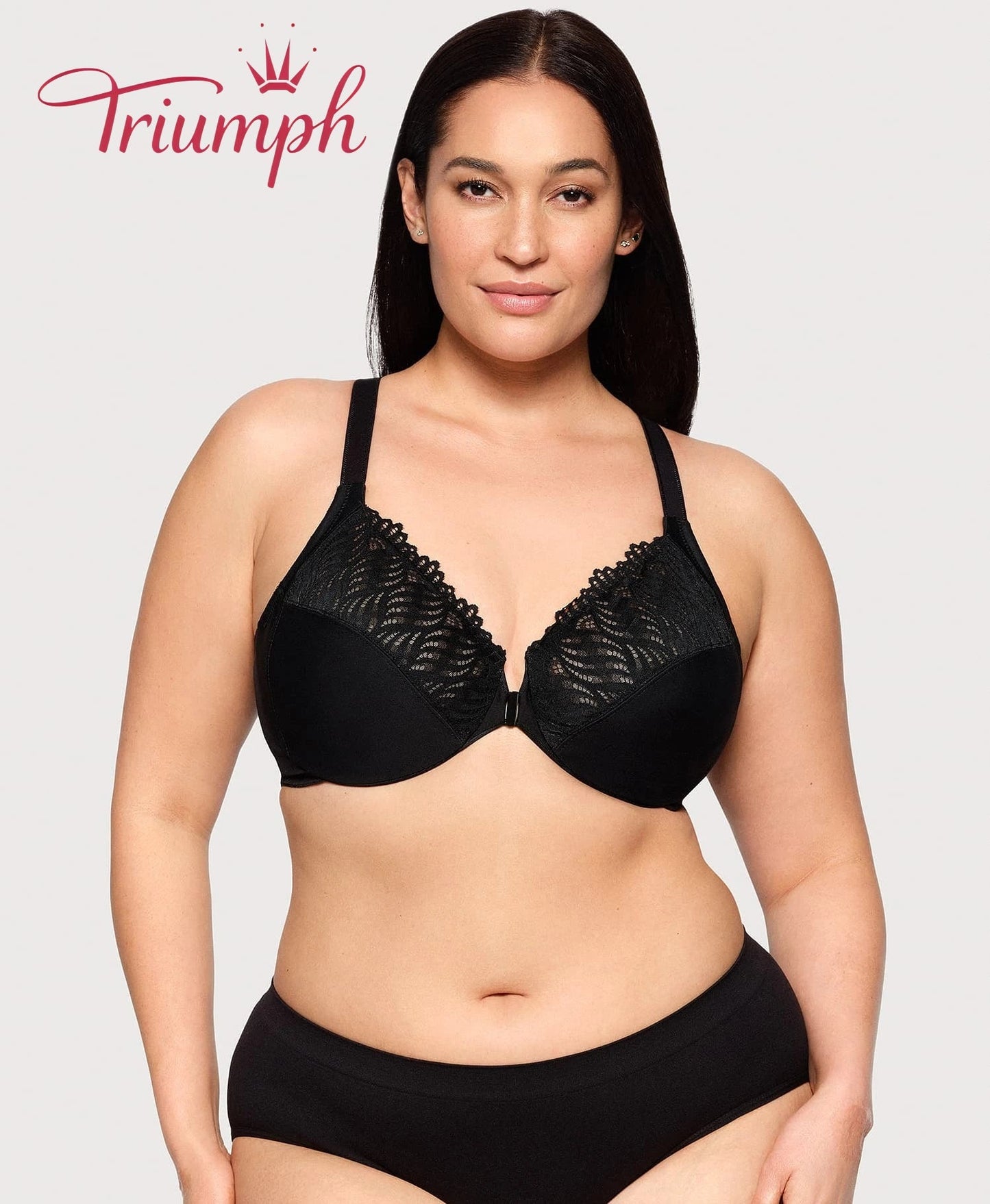 Triumph - (4 kosi) - 💖Modrček z zapenjanjem spredaj in T-izrezom-SI