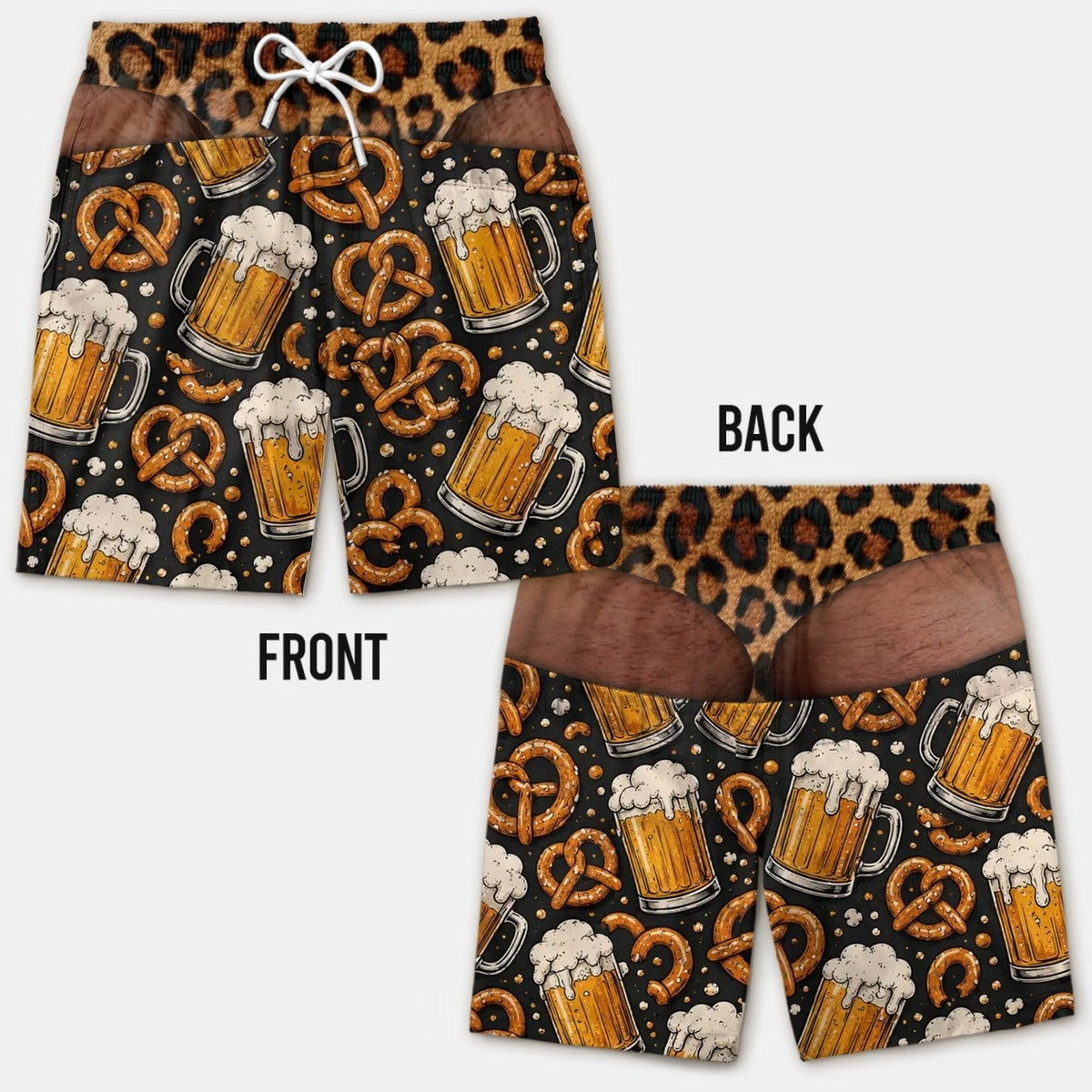 Smešne kopalke z lažno zadnjico - Novelty Prank Beach Shorts for Men-SI