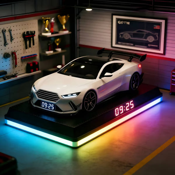 🎁 Despertador de hipercoche🏎️Motor realista y efectos de luz-ES