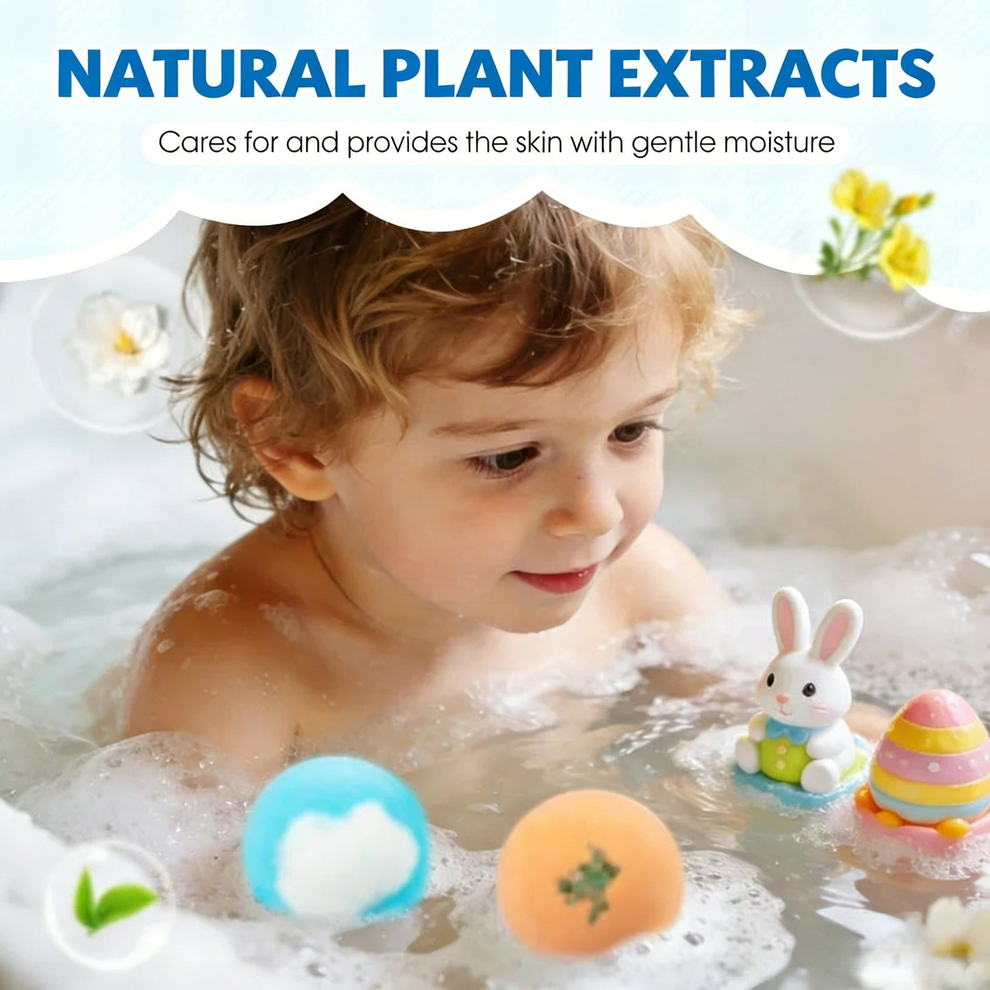 🔥🛁 Φυσικές μπάλες μπάνιου για παιδιά με μεγάλες φυσαλίδες και μια έκπληξη μέσα 🥚✨12 τεμάχια. [1 συσκευασία]-GR