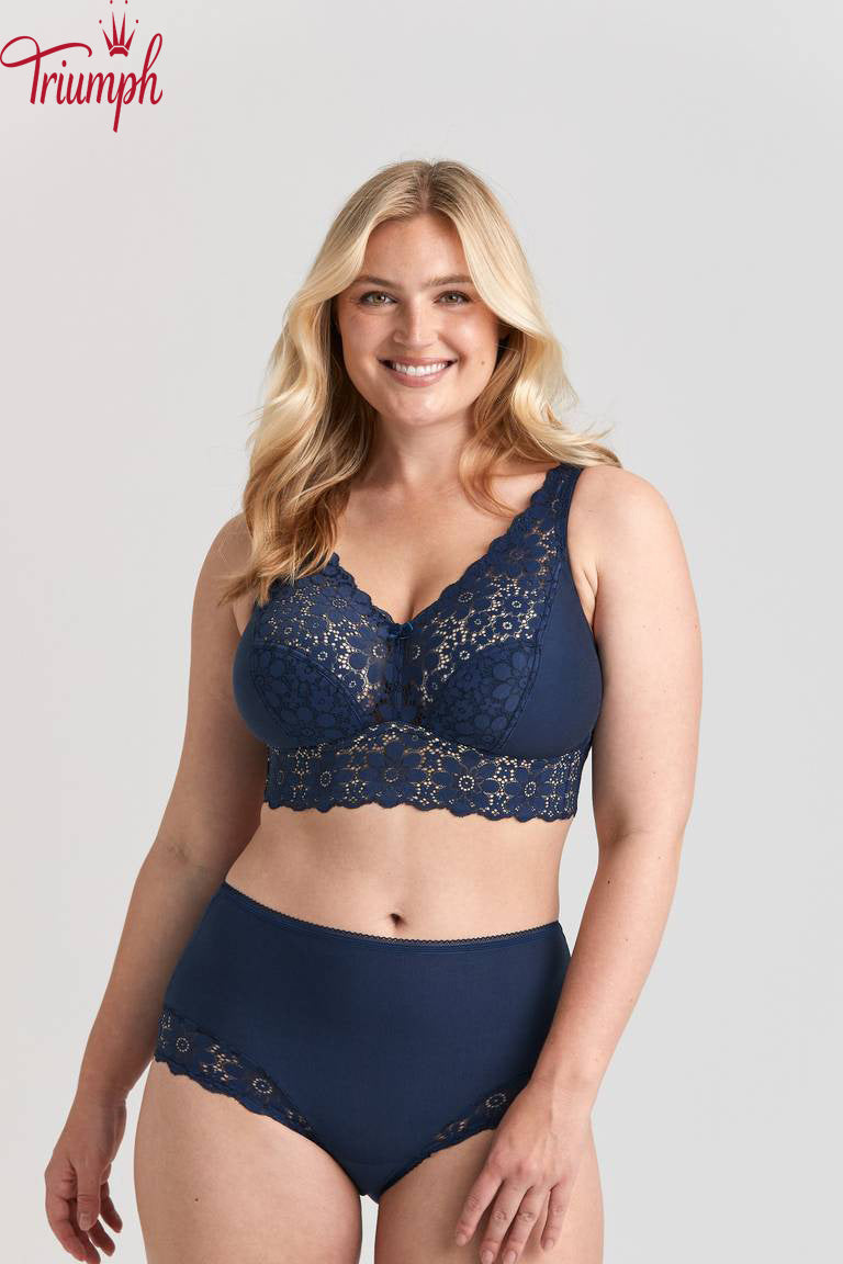 Triumph - Čipkast modrček brez žice (3 kosi)-SI