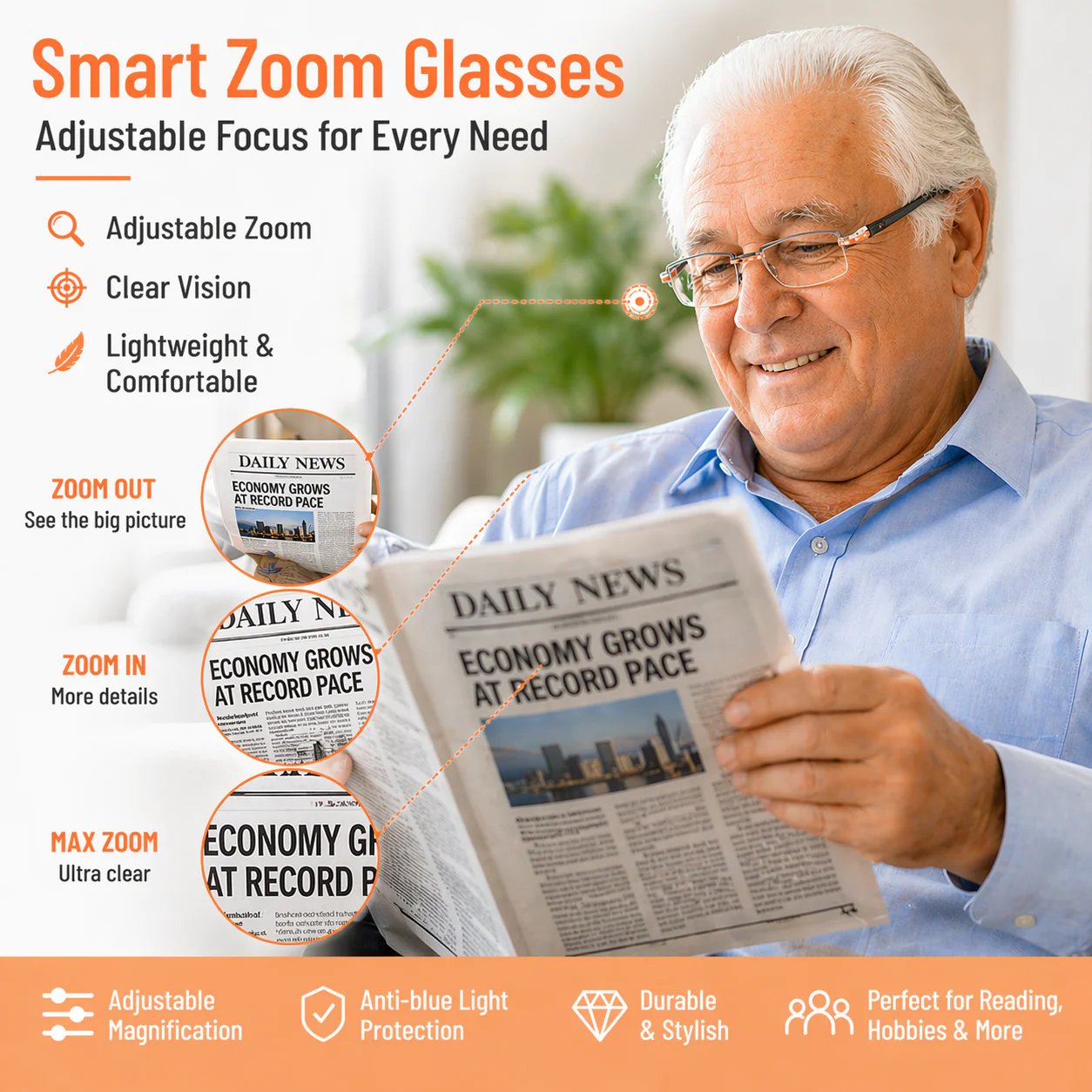 👓🌄Smart Zoom multifokalna očala – jasen vid na blizu in daleč, vse v enem-SI