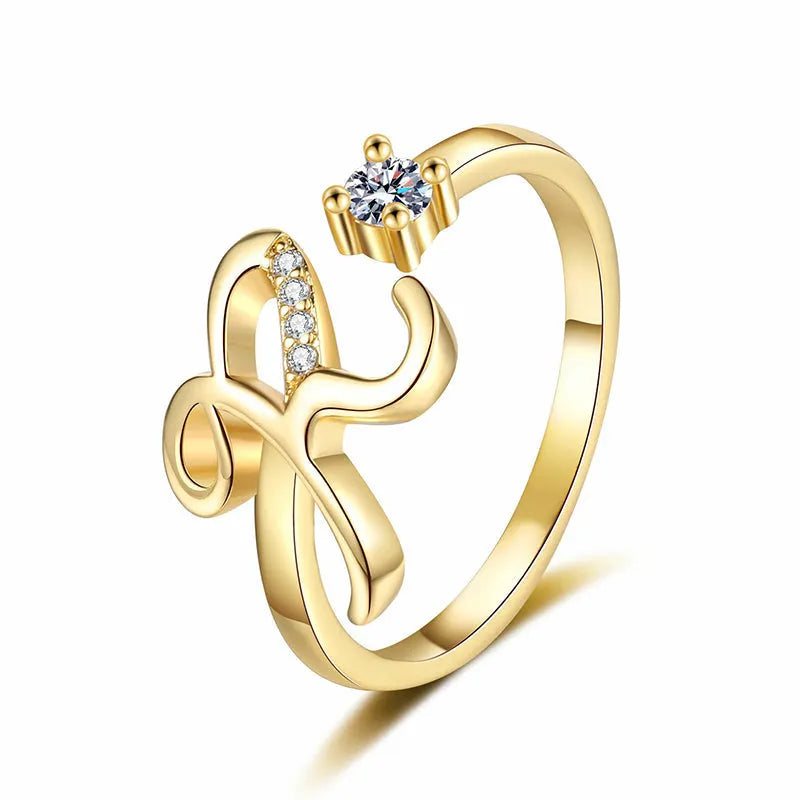 ⏳Vremenski ograničeni popust od 50%⏰Podesivi prsten s inicijalima za žene💍-HR