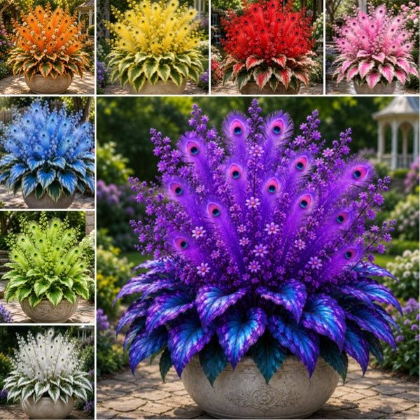 🔥 Sutaupykite 50 %🦚Peacock Flame Hosta svogūnėliai – vešlūs pavėsį mėgstantys augalai sodui ir namams-LT