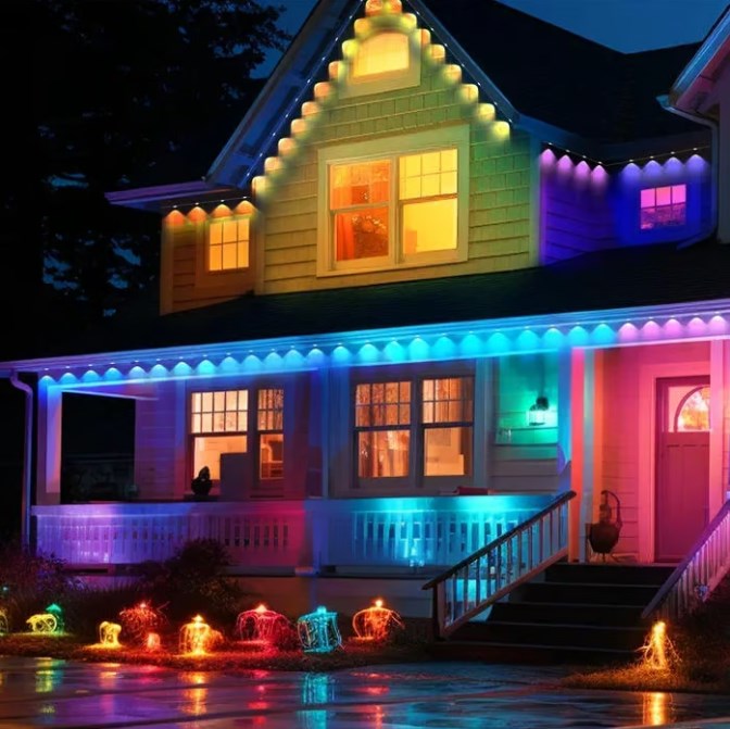 ⏰Paskutinė išpardavimo diena🌈Išmanusis vaivorykštės LED lauko šviestuvas su nuolatiniu veikimu-LT