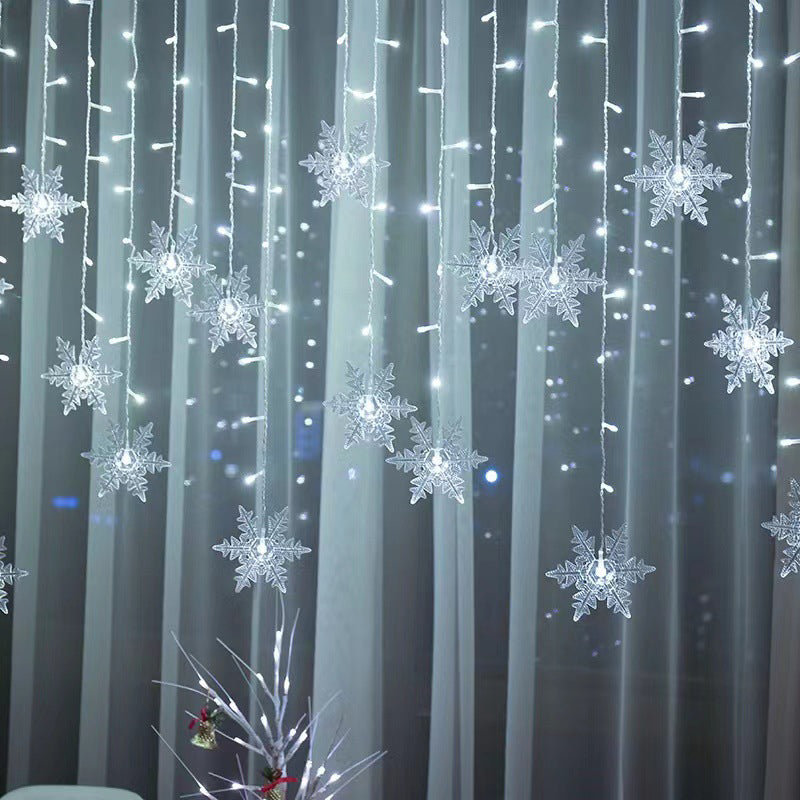 📢📢¡50% DE DESCUENTO!⏰⏰Luces LED de cortina con forma de copo de nieve-ES